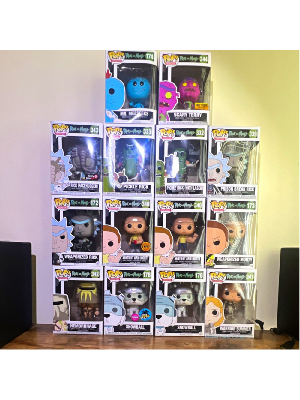 Rick and Morty Lot 13 Boxed Chase, comic con, hot topic exclusive,etc funko pops